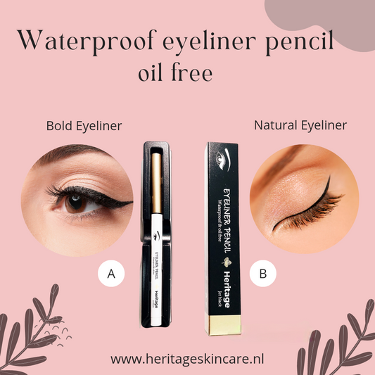 Long lasting, waterproof oil free Black eyeliner pencil