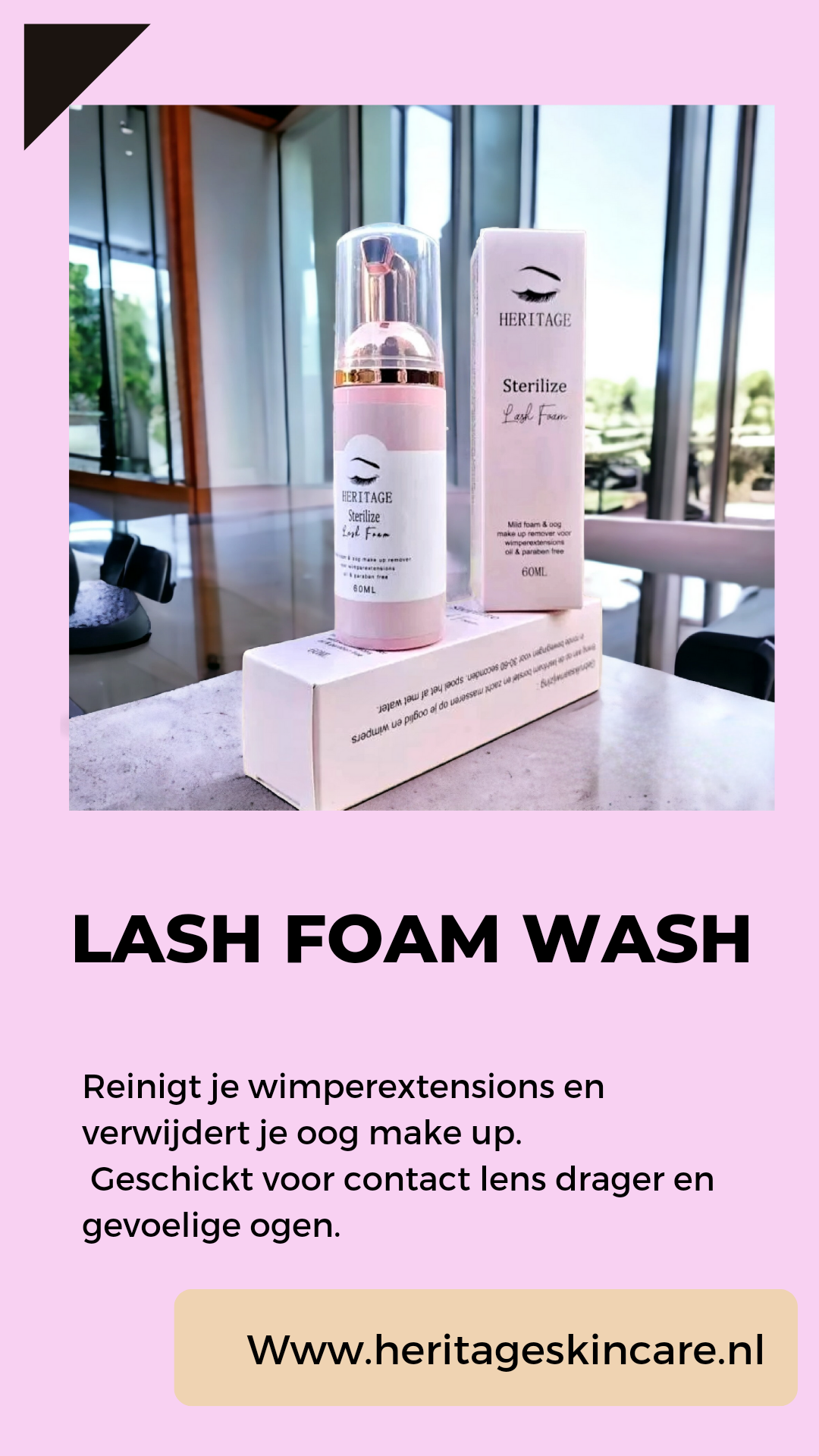 2 in 1 Foam lash & make up remover voor wimperextensions ( met  borstel )