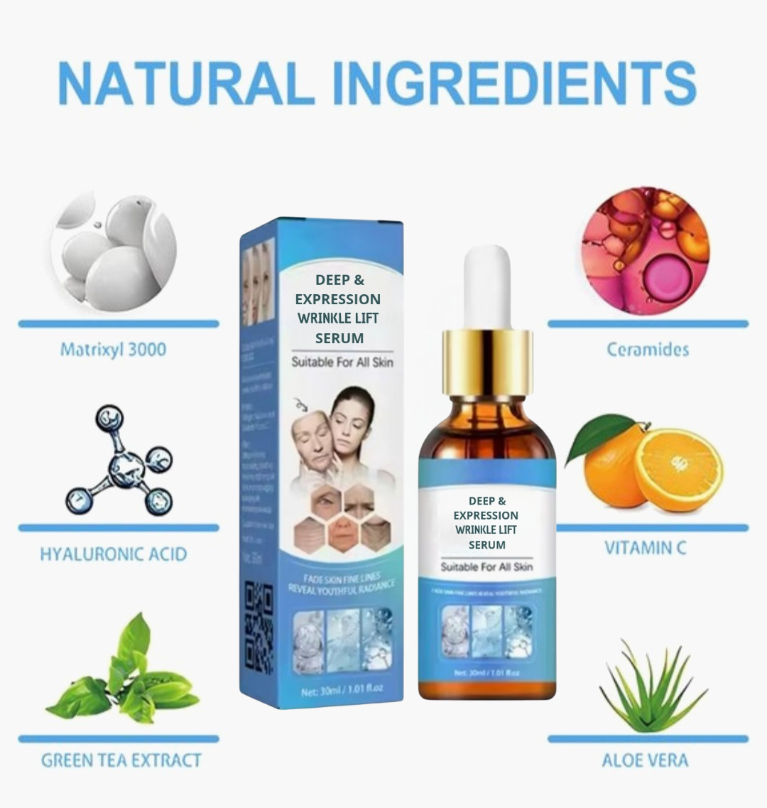 Sterk collageen anti-aging serum – verstevigt, hydrateert en vermindert rimpels voor een jeugdige uitstraling.