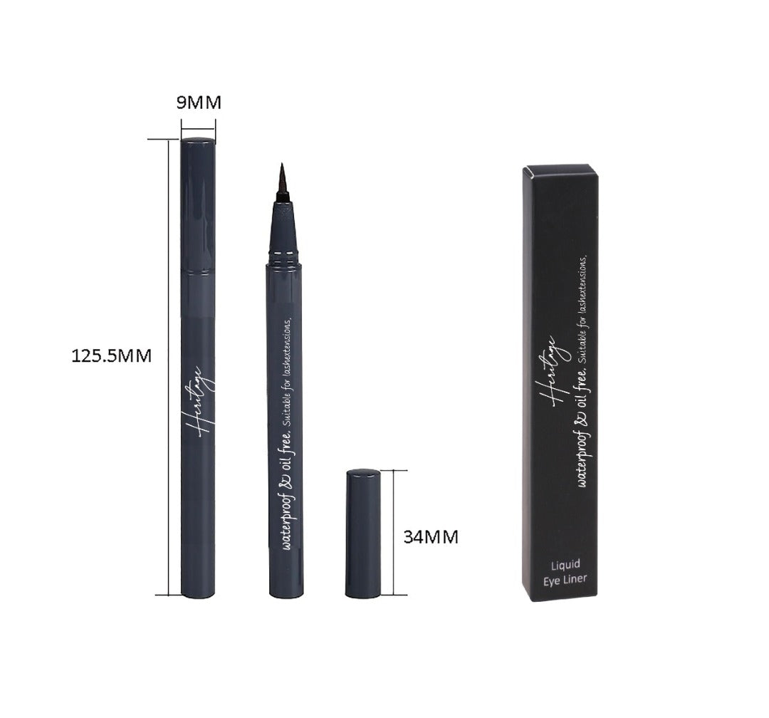HERITAGE vloeibare eyeliner, zwart, waterproof en geschikt voor een smudgeproof look