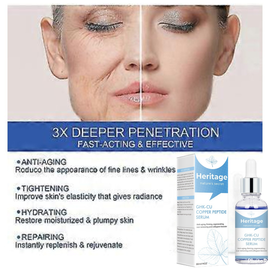 HERITAGE Primary Anti aging serum voor gezicht & ogen met blue copper, oxygen en peptide
