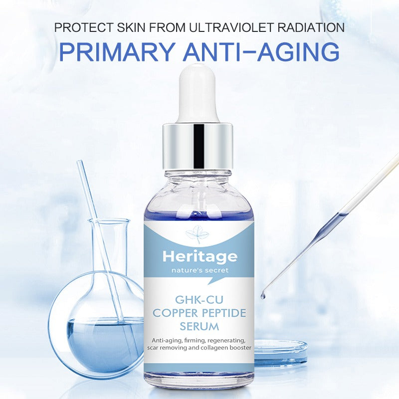 HERITAGE Primary Anti aging serum voor gezicht & ogen met blue copper en peptide - Bevat Oxygen