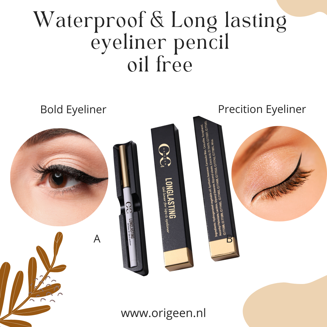 Oil-Free Waterproof Zwarte Eyeliner – Langhoudend & Intens Zwart | Perfect voor Strakke Lijnen & Smokey Eyes
