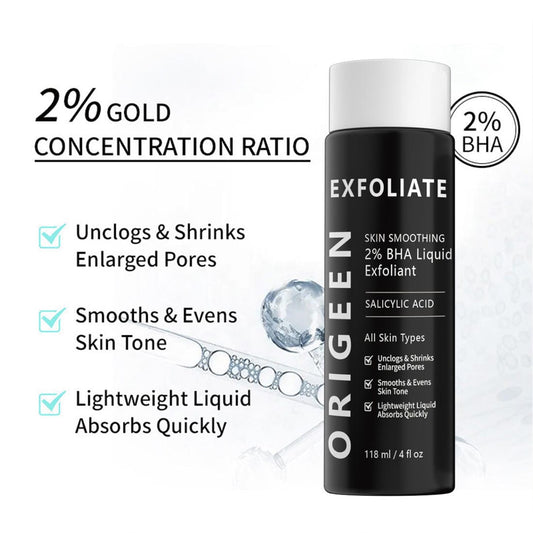 Origeen 2% BHA Liquid Daily Exfoliant Skin perfecting voor Grove porien huidstructuur - tegen roodheid en ontstekingen