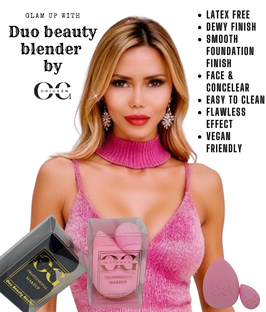 Origeen Set van 2 Professionele Beauty Blenders – Foundation & Concealer | Latexvrij, Vegan & Perfect voor Contouren | Zijdezachte Make-up Spons voor een Vlekkeloze Finish