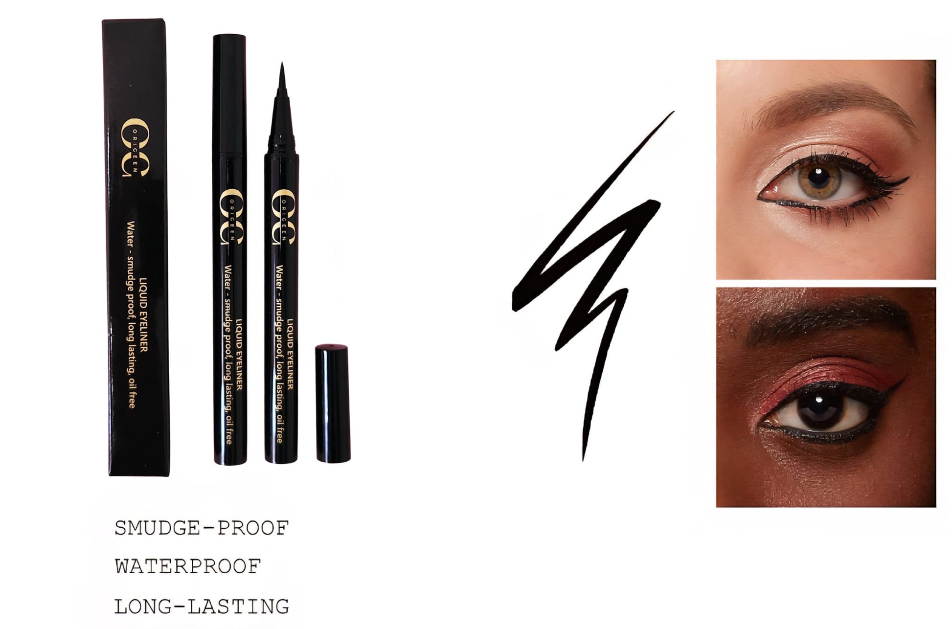 Origeen Oil free liquid eyeliner for precision - Waterproof -Long lasting