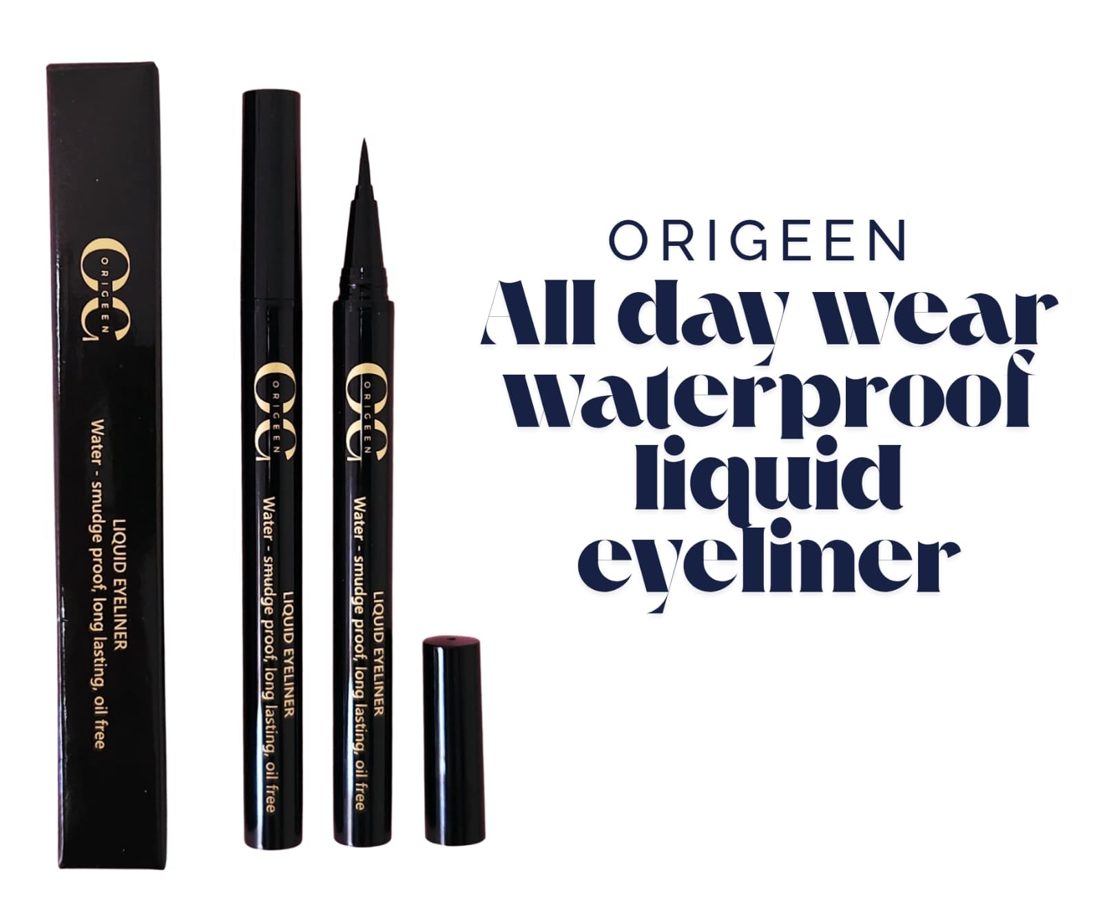 Origeen oil free liquid eyeliner - Waterproof - Precisie - Long lasting