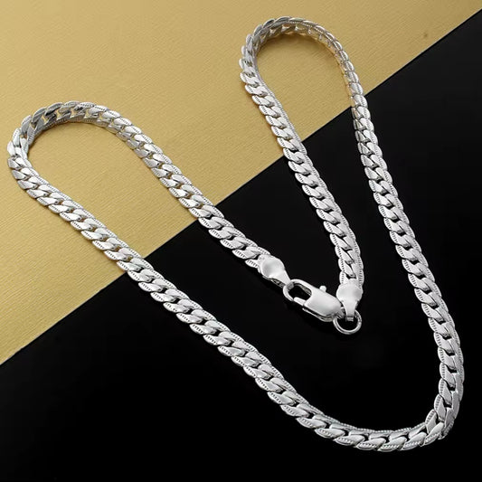 Ori Design 925 sterling silver emboisse chain