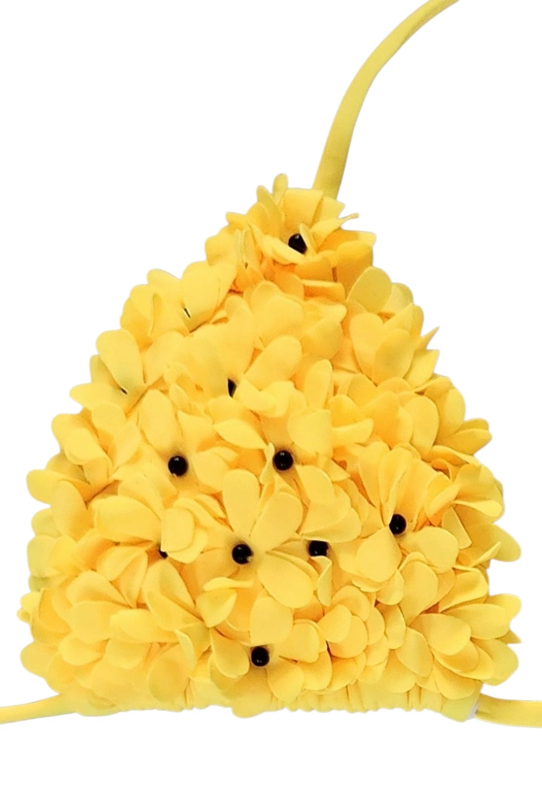 Exclusive Trendy Flower design Bikini set - Comfortabel & met Verstelbaar straps - Tie side Slip - Yellow