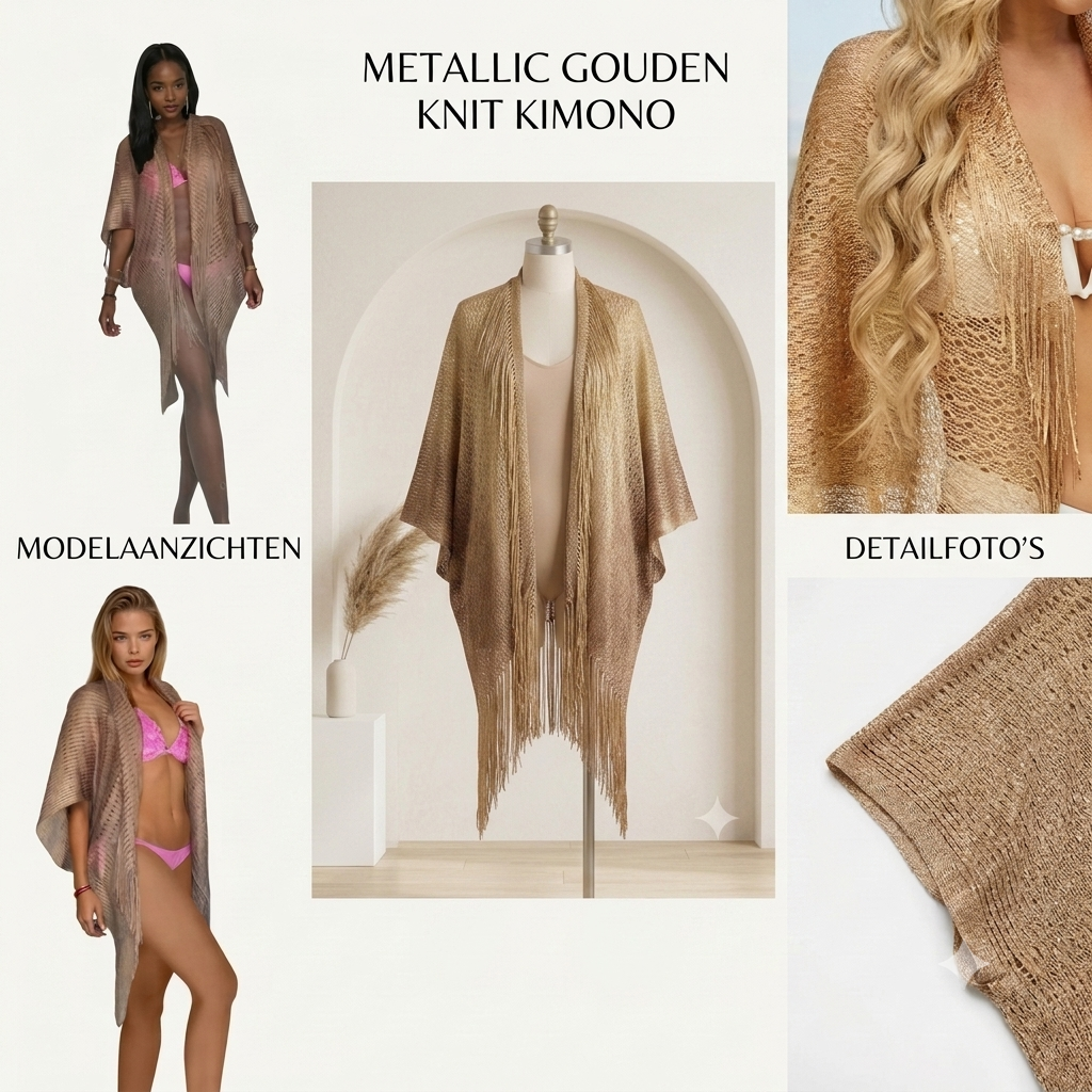 golden beach vest /Kimono