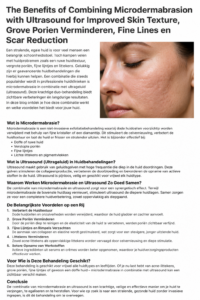 Anti aging behandeling